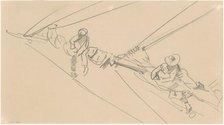 Men on a Spar, c. 1876. Creator: John Singer Sargent.