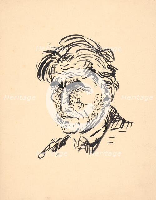 Male portrait II., 1940s. Creator: Arnold Peter Weisz-Kubincan.