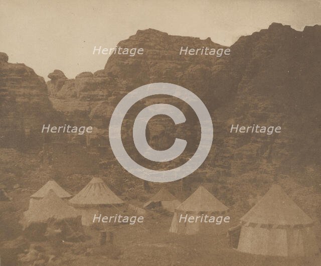 Expedition Camp, Petra, 1852. Creator: Attributed to Leavitt Hunt.