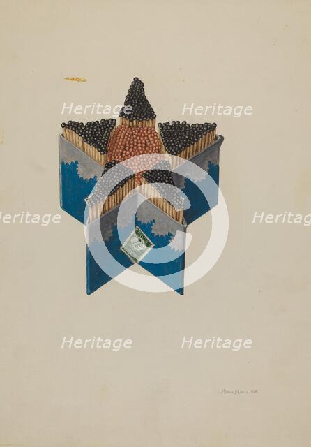 Star Shaped Match Box, 1938. Creator: Alfonso Moreno.