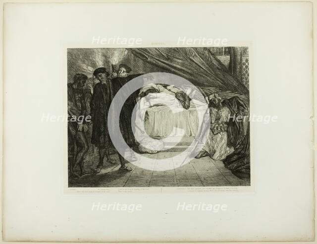 O Spartan dog, plate fifteen from Othello, 1844. Creator: Theodore Chasseriau.