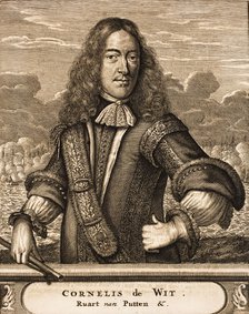 Portrait of Cornelis de Witt (1623-1672) (From: Schauplatz des Krieges), 1675. Creator: Anonymous.