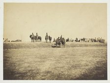 Untitled [cavalry], 1857. Creator: Gustave Le Gray.