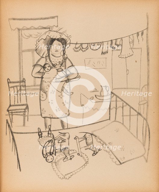 Illustration to the book Children's Island by Sasha Chorny, 1921.