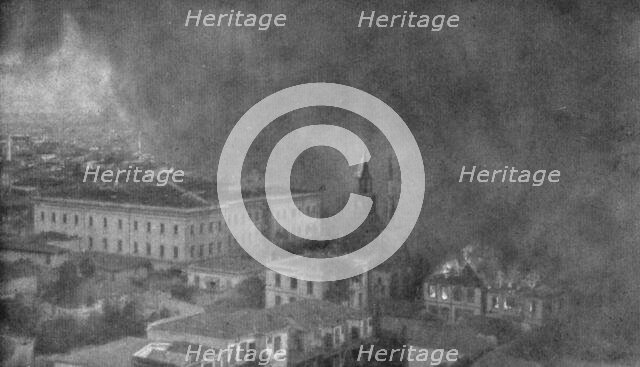 The Fire of Thessaloniki; Around the old Konak, August 18, 1917, 1917. Creator: Unknown.