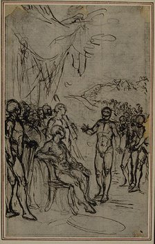 Study for Lucain's "La Pharsale", Canto IV, c. 1766. Creator: Hubert Francois Gravelot.