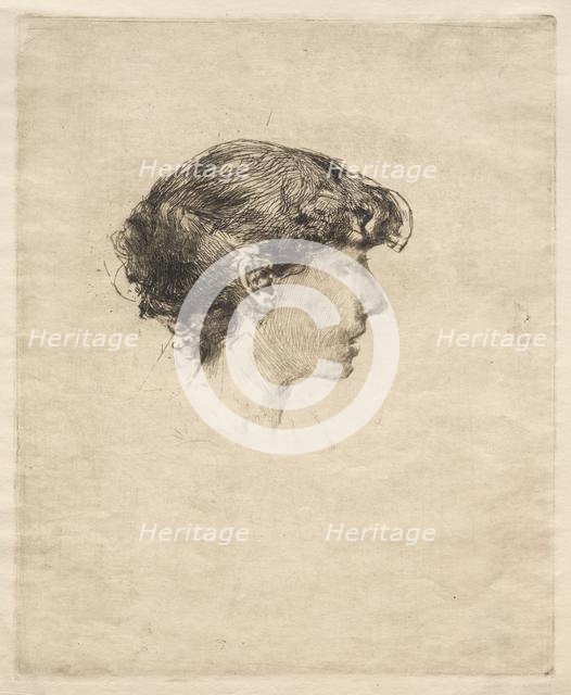 Profile of a Girl, 1800s. Creator: Robert Frederick Blum (American, 1857-1903).