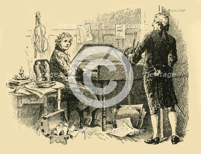 'Seated before an old, worn-out piano', (1907).  Creator: Unknown.