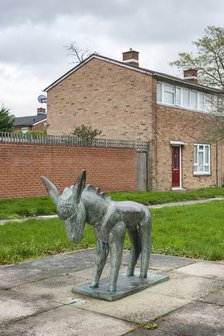 'Donkey', sculpture by Willi Soukop, Pittman's Field, Harlow, Essex, 2015. Artist: Steven Baker.