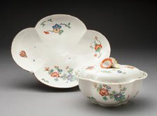 Covered Bowl and Stand, Chantilly, c. 1735. Creator: Chantilly Porcelain Manufactory.