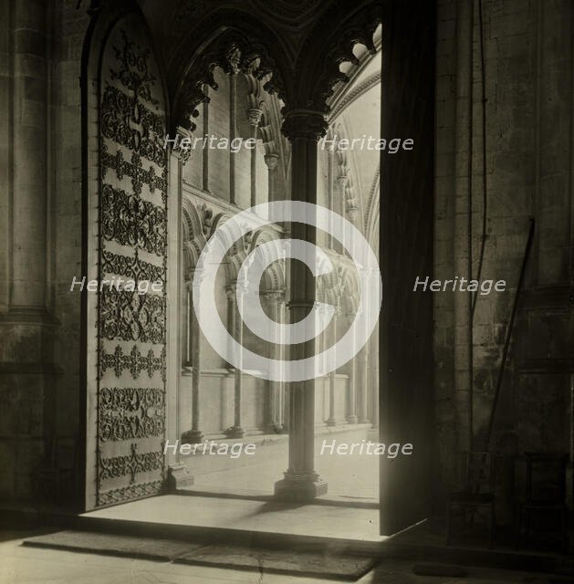 Ely Cathedral: Galilee Porch from Nave, c. 1891. Creator: Frederick Henry Evans.