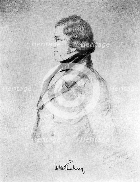 William Makepeace Thackeray, Anglo-Indian novelist, (1912).  Creator: Unknown.