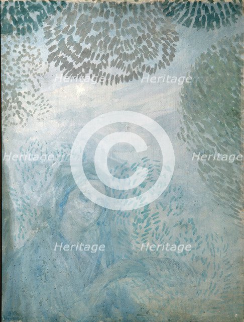 Morning Prayer, 1908. Artist: Utkin, Pyotr Savvich (1877-1934)