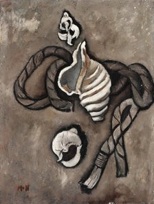 Still Life: Rope and Shells, 1936. Creator: Marsden Hartley.