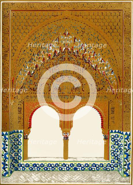 'Windows in the Alcove, Hall of the Two Sisters', 1907. Creator: Unknown.