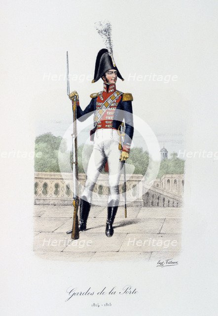 Gardes de la Porte, 1814-15 Artist: Eugene Titeux