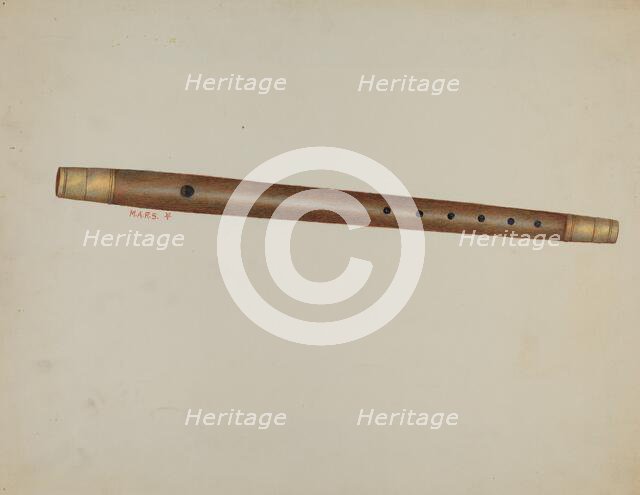 Wooden Fife, c. 1937. Creator: Margaret Stottlemeyer.