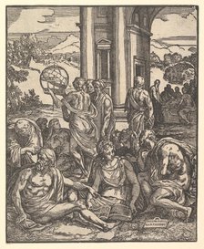 Frontispiece to 'Le sorti di Francesco Marcolini da Forli intitolato Giardino di Pensieri', 1540. Creator: Giuseppe Porta.