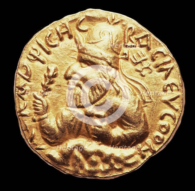 Coin of Vima Kadphises, ca 100-128. Creator: Numismatic, Ancient Coins  .