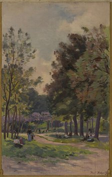 Sketch for the town hall of Vincennes: View of the Bois de Vincennes, 1898. Creator: Paul Leon Felix Schmitt.
