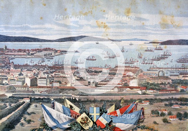 The port of Toulon, 1893. Artist: Henri Meyer