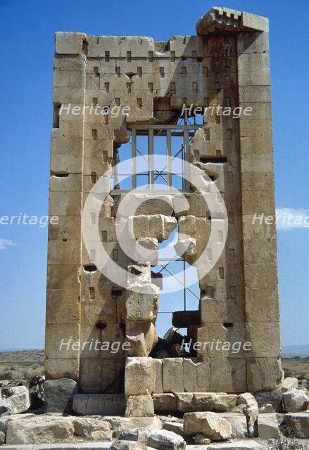 A fire temple, sundial, store or tomb, Prison of Solomon, Pasargadae, Iran, Achaemenid  era (1994). Creator: LTL.