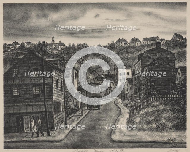 Small Town Harlem, ca.1945. Creator: Saul Kovner.