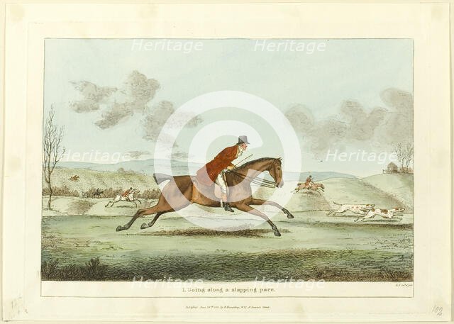 Going Along a Slapping Pace, plate one from Indispensable Accomplishments, published June 24, 1811. Creator: Robert Frankland.