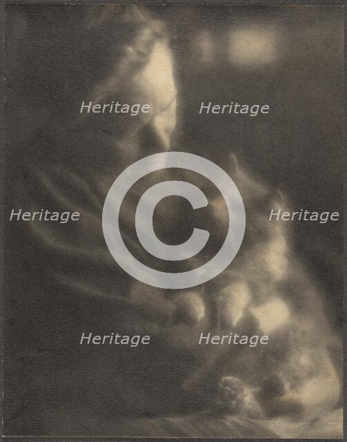 The Pet Angora (Portrait of a Woman with Cat), about 1910. Creator: Louis Fleckenstein.