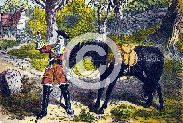 Dick Turpin (1706-1739), English robber and highwayman, 19th century. Artist: Unknown