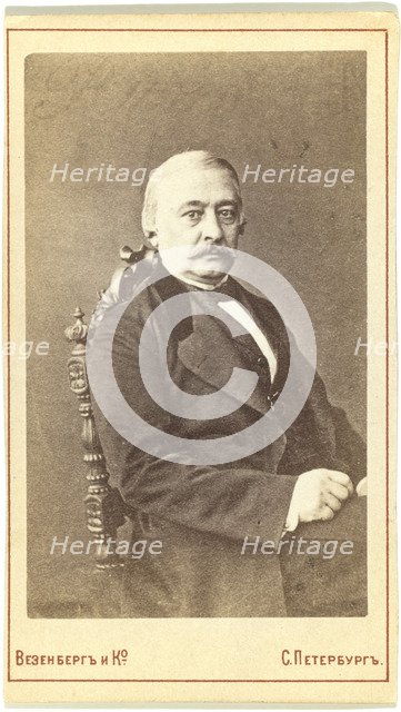 Portrait of the Publisher Andrey Krayevsky (1810-1889), 1870s.