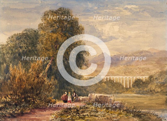 Chirk Aqueduct, 1833. Creator: David Cox the Elder.