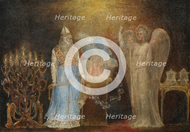 The Angel Appearing to Zacharias, 1799-1800. Creator: William Blake.