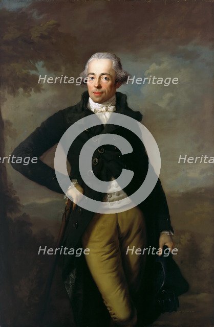 Portrait of Henry XIV (1749-1799), Prince of Reuss, 1789. Artist: Graff, Anton (1736-1813)