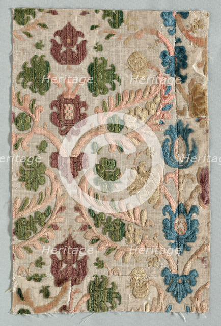 Velvet Fragment, 1600s. Creator: Unknown.