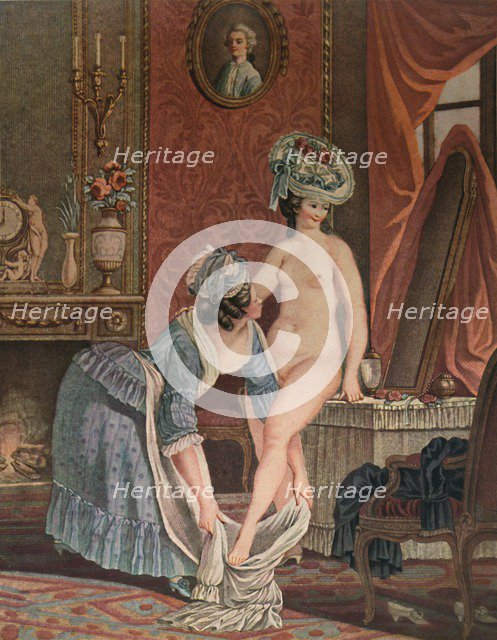 'La Toilette', (Bathing), c1765-1790, (1913). Artist: Louis Marin Bonnet.