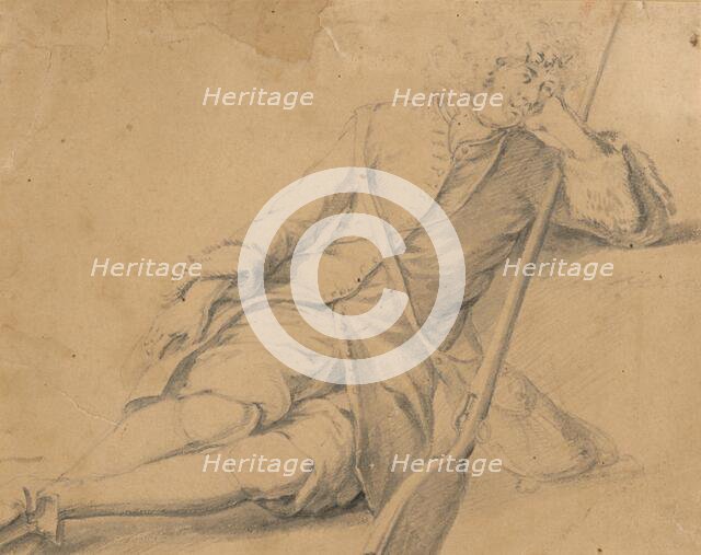 Resting soldier, 1st half 18th century. Creator: Unknown.