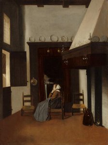Young Woman in an Interior, c. 1660. Creator: Jacobus Vrel.