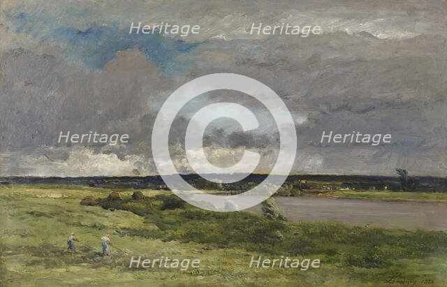 The Coming Storm; Early Spring, 1874. Creator: Charles Francois Daubigny.