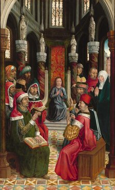 Christ among the Doctors, c. 1495/1497. Creator: Master of the Catholic Kings.