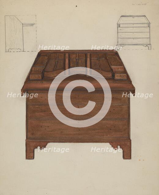 Desk, c. 1940. Creator: Edna C. Rex.