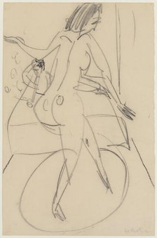 Raucher und Tanzerin, (Smoker and Dancer), 1912. Creator: Ernst Kirchner.