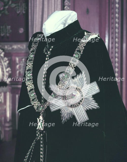 The robes and insignia of the Order of the Thistle, 1953. Creator: Arthur Charles Kirby Ware.
