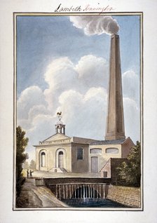 New London Waterworks, Vauxhall, Lambeth, London, 1825. Artist: G Yates