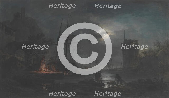 Moonlight, n.d.. Creator: Attributed to Joseph Vernet.