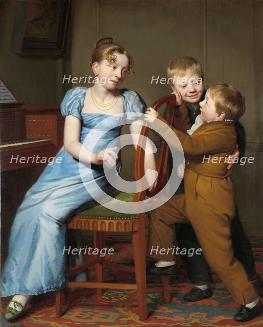 Piano Practice Interrupted, 1813. Creator: Willem Bartel van der Kooi.