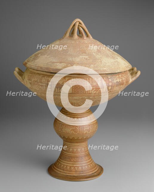 Lebes (Stemmed Bowl with Lid), 725-700 BCE. Creator: Unknown.