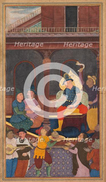 Salome Receiving John the Baptist's Head on a Platter, from a Mirror of Holiness..., 1602-1604. Creator: Unknown.