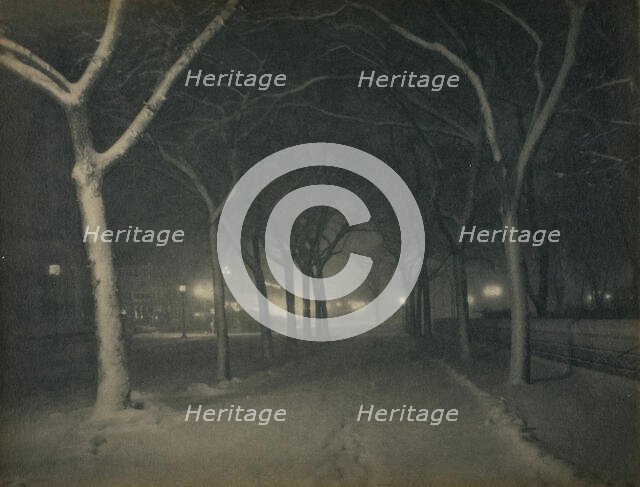 An Icy Night, New York, 1898. Creator: Alfred Stieglitz.