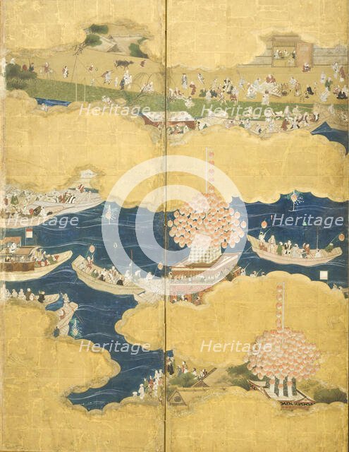 Night Festival of Tsushima Shrine, Early Edo period. Creator: Anon.